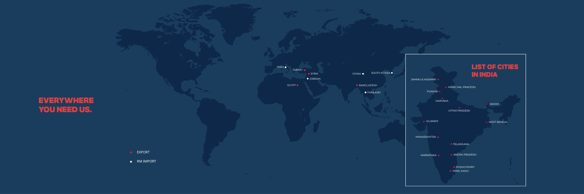 Our Locations Map